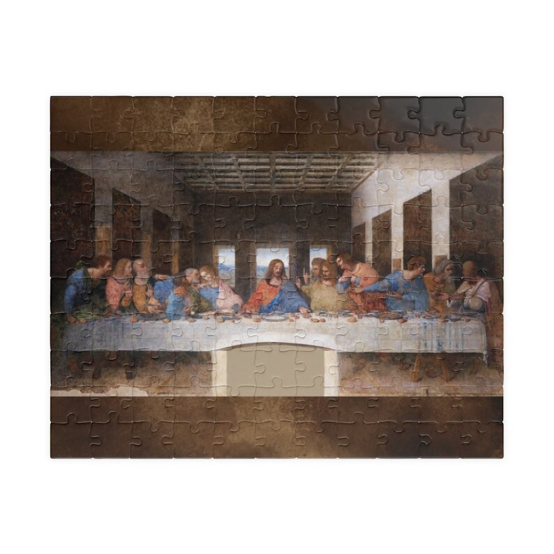 Rompecabezas de La Última Cena, 4 tamaños, Rompecabezas personalizado, Rompecabezas religioso, Regalo de Navidad, Regalo de cumpleaños imagen 3