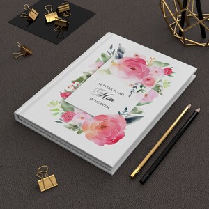 Personalized Memorial Letters to My Journal, Custom Floral Notebook Name Diary,  Sympathy Gift, Grief Journal
