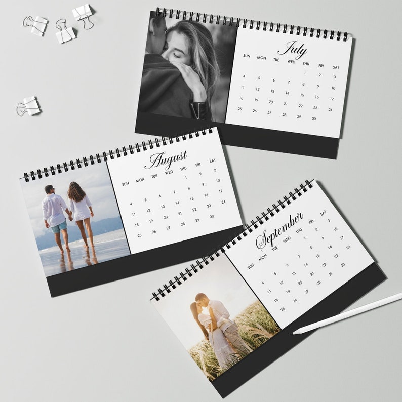 Personalized Couple's Photo Desk Calendar Wedding Photo - Etsy