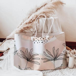 Modern Elegant Extra Large Tote Bag, Abstract Design Large Tote, Beach Tote, Gym Tote, Large Carry Tote