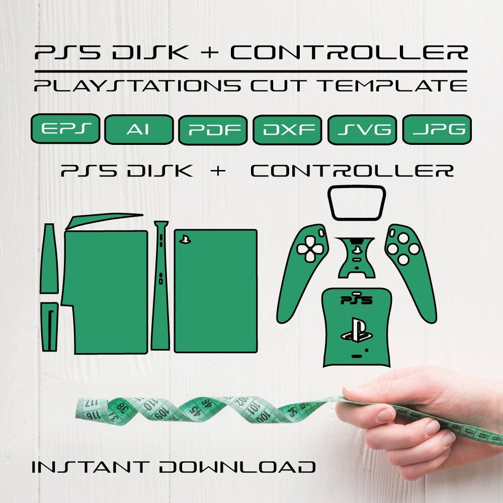PS5 Disk & Controller Cut Template, Playstation5 Skin Cutting Template