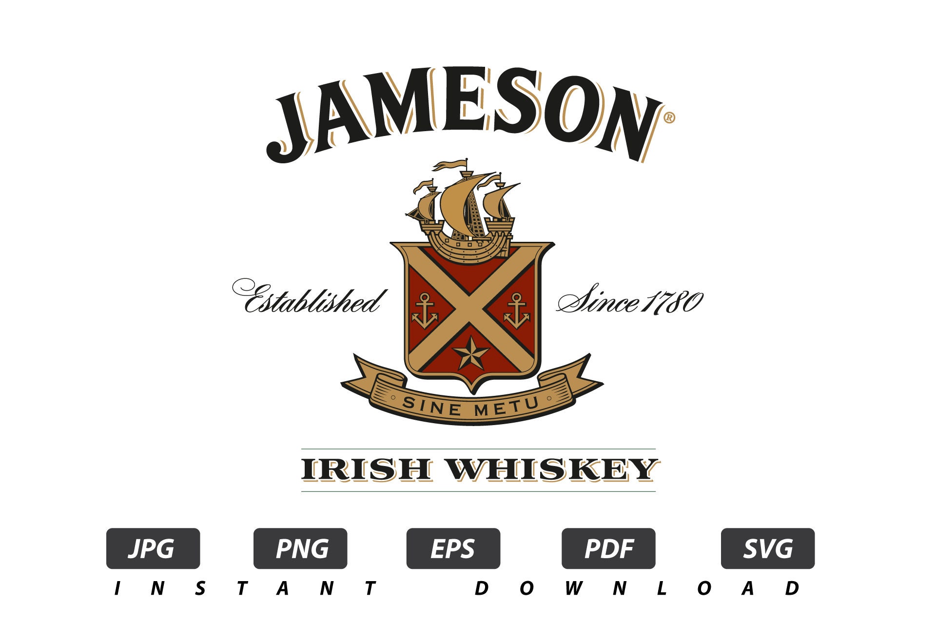 Jameson Irish Whiskey Vector Instant Download Print Cut Template jameson-irish-whiskey-vector-instant-download-print-cut-template