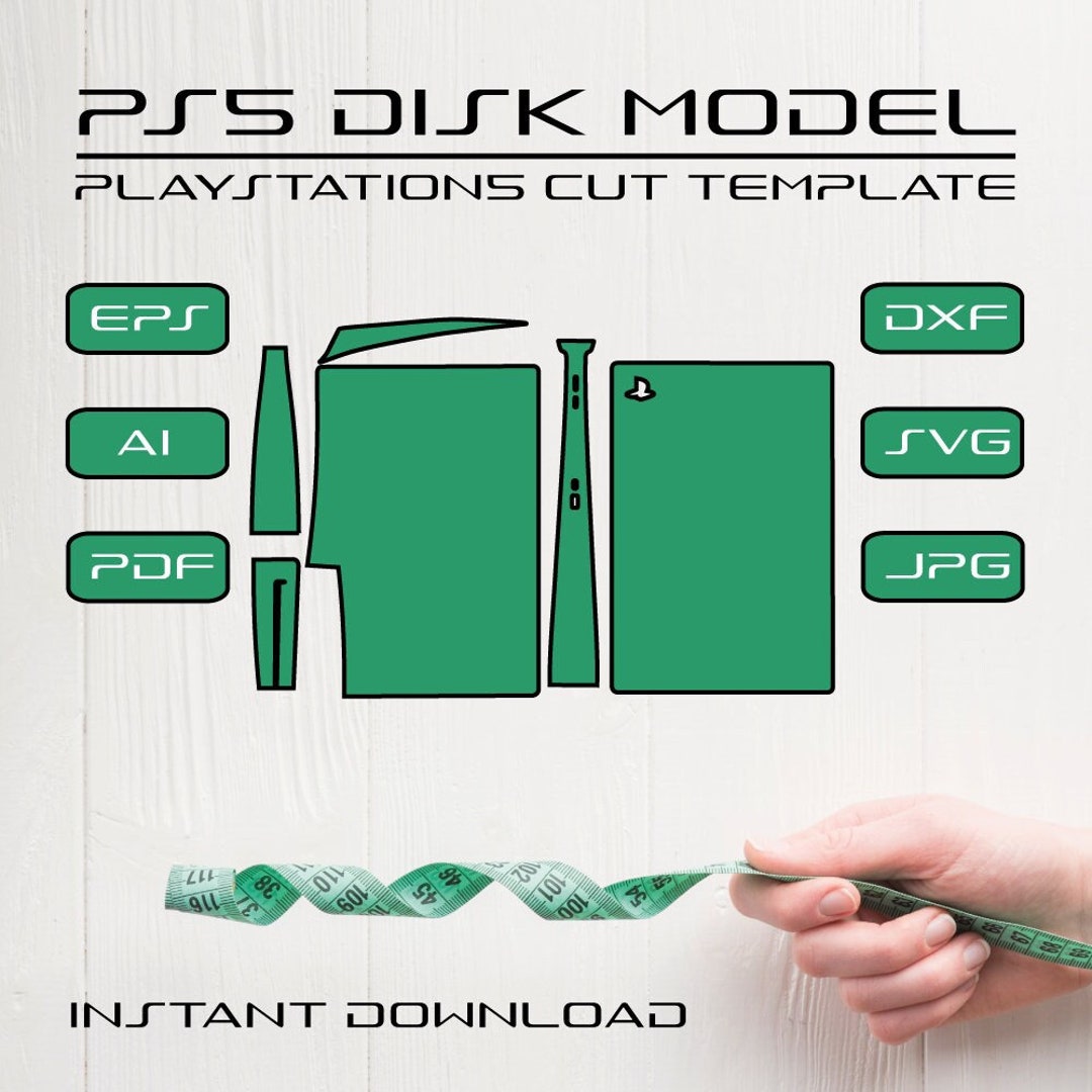 PS5 Disk Cut Template Playstation5 Skin Cutting Template AI Etsy