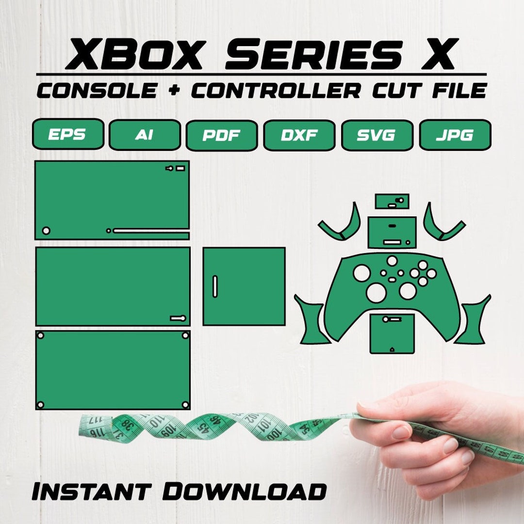 Xbox Series X Console & Controller Cut Template, Xbox Skin Cutting