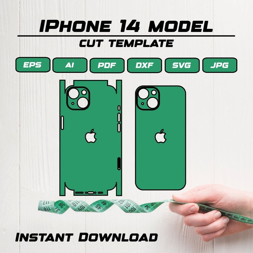 Apple iPhone 14 Cut Template, iPhone Cutting Template AI / DXF / SVG Apple iPhone 14 Cut Template, iPhone Cutting Template AI / DXF / SVG