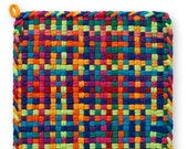 Fiesta 2, Pot holder, Hot Pad, Kitchen ware, Handcrafte potholder, Cotton potholder, Cotton Hot pads, Traditional looms and loops potholders