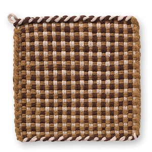 Chocolate, Pot holder, Hot Pad, Kitchen ware, Handcrafted potholder, Cotton potholder, Cotton Hot pads, looms and loops potholders