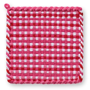 Rose Garden, Pot holder, Hot Pad, Kitchen ware, Handcrafted potholder, Cotton potholder, Cotton Hot pads, looms and loops potholders