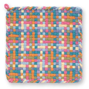 Spring Fiesta, Pot holder, Hot Pad, Kitchen ware, Handcrafted potholder, Cotton potholder, Cotton Hot pads, looms and loops potholders