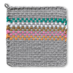 Grey Waves, Pot holder, Hot Pad, Kitchen ware, Handcrafted potholder, Cotton potholder, Cotton Hot pads, looms and loops potholders