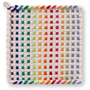 Rainbow Sky, Pot holder, Hot Pad, Kitchen ware, Handcrafted potholder, Cotton potholder, Cotton Hot pads, looms and loops potholders