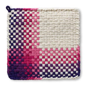 Pink, Pot holder, Hot Pad, Kitchen ware, Handcrafted potholder, Cotton potholder, Cotton Hot pads, looms and loops potholders
