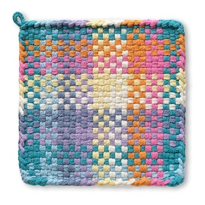 Summer Fiesta, Pot holder, Hot Pad, Kitchen ware, Handcrafted potholder, Cotton potholder, Cotton Hot pads, looms and loops potholders