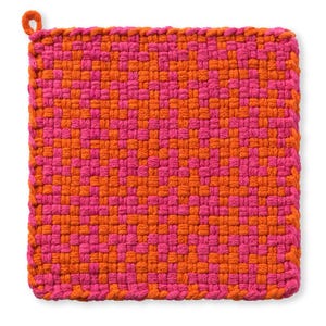 Pink Grove, Pot holder, Hot Pad, Kitchen ware, Handcrafted potholder, Cotton potholder, Cotton Hot pads, looms and loops potholders