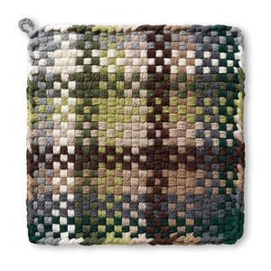 Garden Fiesta, Pot holder, Hot Pad, Kitchen ware, Handcrafted potholder, Cotton potholder, Cotton Hot pads, looms and loops potholders