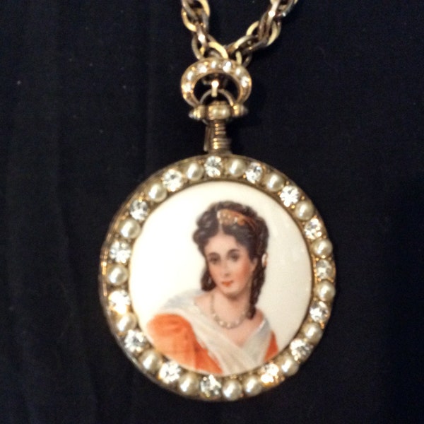 Pendentif Vintage Limoges Signé Fazerat Années 50 - Occasion - Bijou Ancien Et élégant
