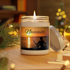 Namaste Scented Candle, Relaxation Gift, Meditation Decor, Home Fragrance, Mindfulness Candle, Aromatherapy Candle, Spa Gift