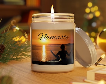 Namaste Scented Candle, Relaxation Gift, Meditation Decor, Home Fragrance, Mindfulness Candle, Aromatherapy Candle, Spa Gift