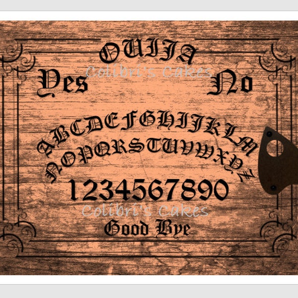 Ouija Halloween cake topper Edible Icing Frosting sheet. Edible imagen. Uncut.