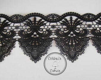 2  PIECES -Edible Lace, Sugar Lace, Cake Lace,Wedding Cake, Baking and Cake Decorations, Cookies or Cupcakes.