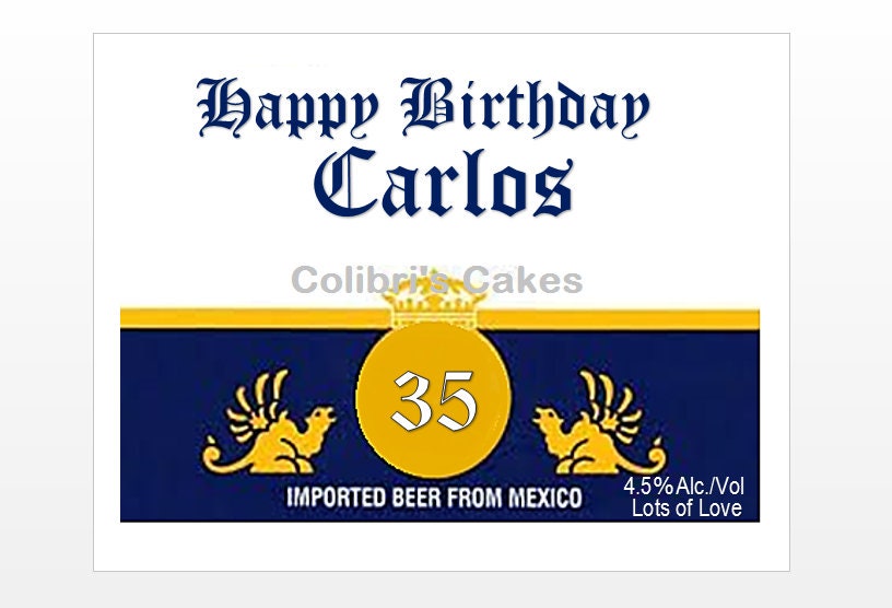 Cerveza Corona Cerveza Corona Glaseado Comestible Glaseado Etsy Espana