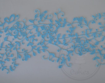 2  PIECES - Edible Lace, Sugar Lace, Cake Lace,Wedding Cake, Baking and Cake Decorations, Cookies or Cupcakes.