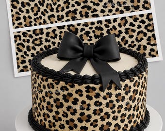 Edible Animal print. Cheetah - Leopard pattern cake wraps.