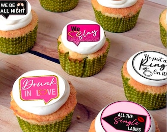 FEYONCE Bachelorette party Edible sugar frosting sheet Edilbe paper cupcake, cookies or treats edible image