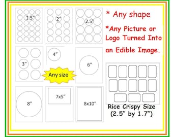 Uncut edible image Custom Oreos, Cookies or Treats Cupcakes edible image. Icing Frosting Sheet edible toppers.  Uncut.