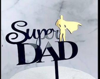 Father's Day Acrylic cake topper. Fathers day cake topper decoration cake.