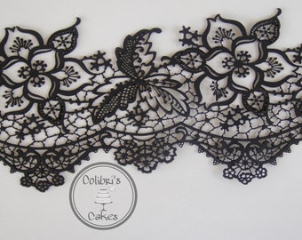 2 PIECES - Edible Lace, Sugar Lace, Cake Lace,Wedding Cake, Baking and Cake Decorations, Cookies or Cupcakes.