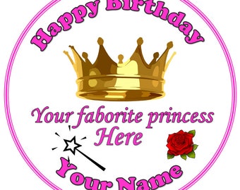 All Princess Edible icing - Frosting sheet for Cupcakes, cookies or treats. Uncut sheet.