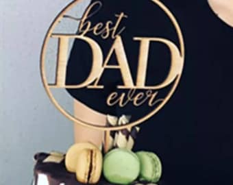 Father's Day Acrylic cake topper. Fathers day cake topper decoration cake.