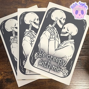 Creepy greeting Card | Skeleton Love Anniversary valentines birthday special gift lover goth gifts valentine Horror dark humor spooky