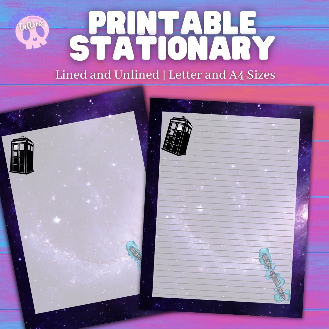 Doctor Who Printable Stationery Paper | Tardis Printable Stationary ...
