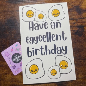 Ei-Geburtstagskarte | Niedliche Eier Grusskarte Geschenk für die beste Freundin Pärchen Geburtstagskarten lustiger Humor entzückend kawaii Geburtstage