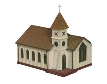 HO / N Scale Church Model Kit for Train layouts / dioramas / sets