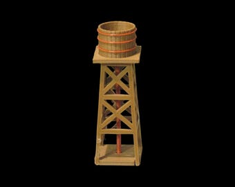 HO/N Scale Western Water Tower Model Kit for Train layouts/dioramas/Sets