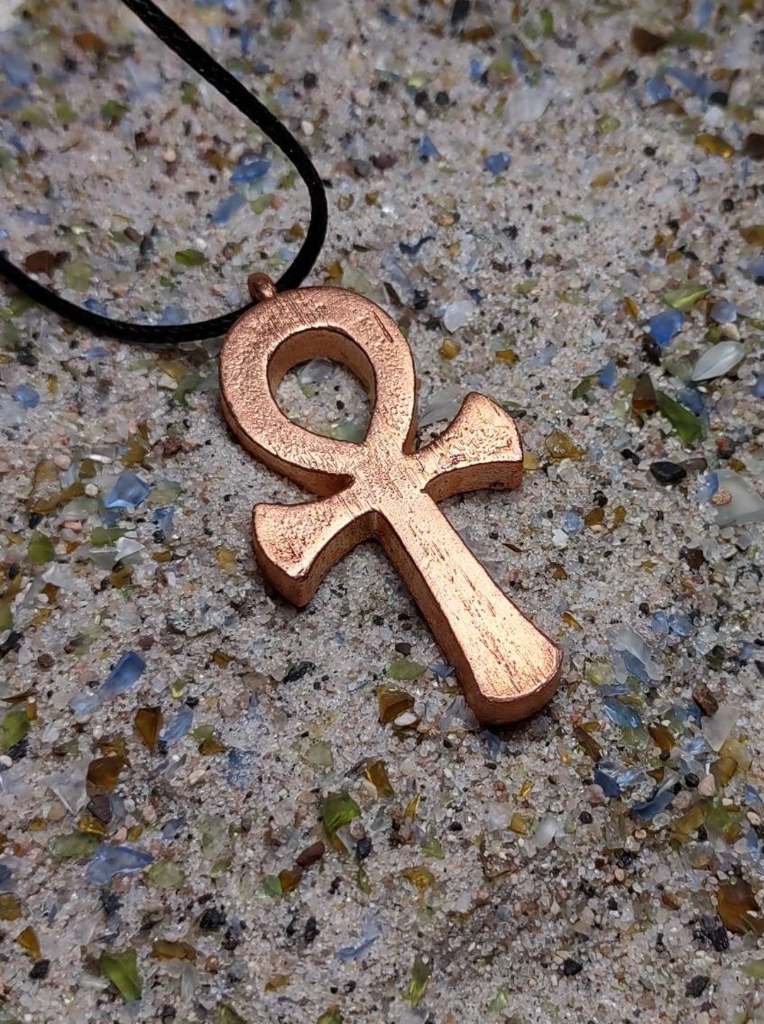 [韓国人気ジュエリー] nff antique key leather necklace In Name Of Life Ankh Necklace – Vintage Jewelry for Women
