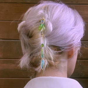  Seetang-Strähnen-Haargabel | Suncatcher Haarschmuck | Gold und Silber Optionen | tragbare Kunst