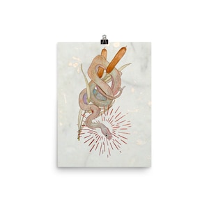 Pond Snake Art Print