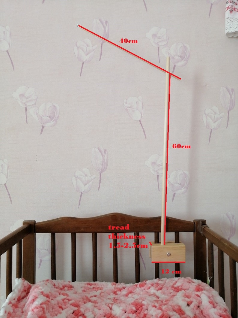 Baby mobile stand Baby crib mobile Baby cot attachment Baby Etsy