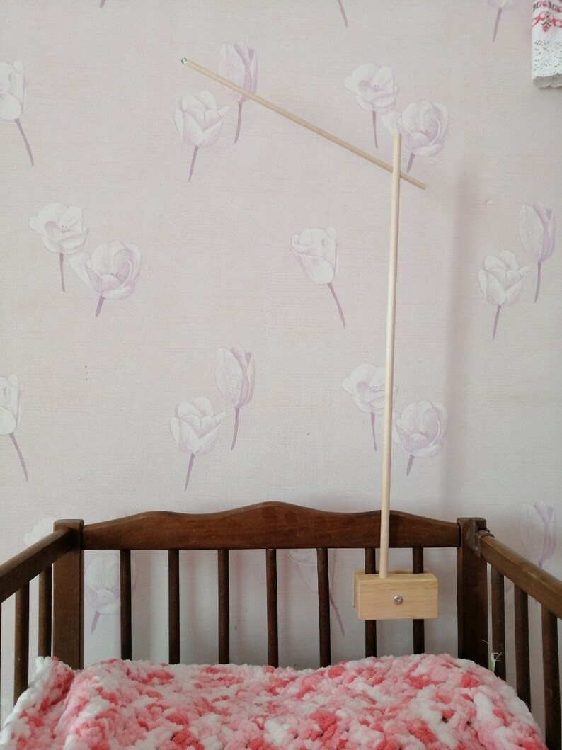 baby mobile holder wood