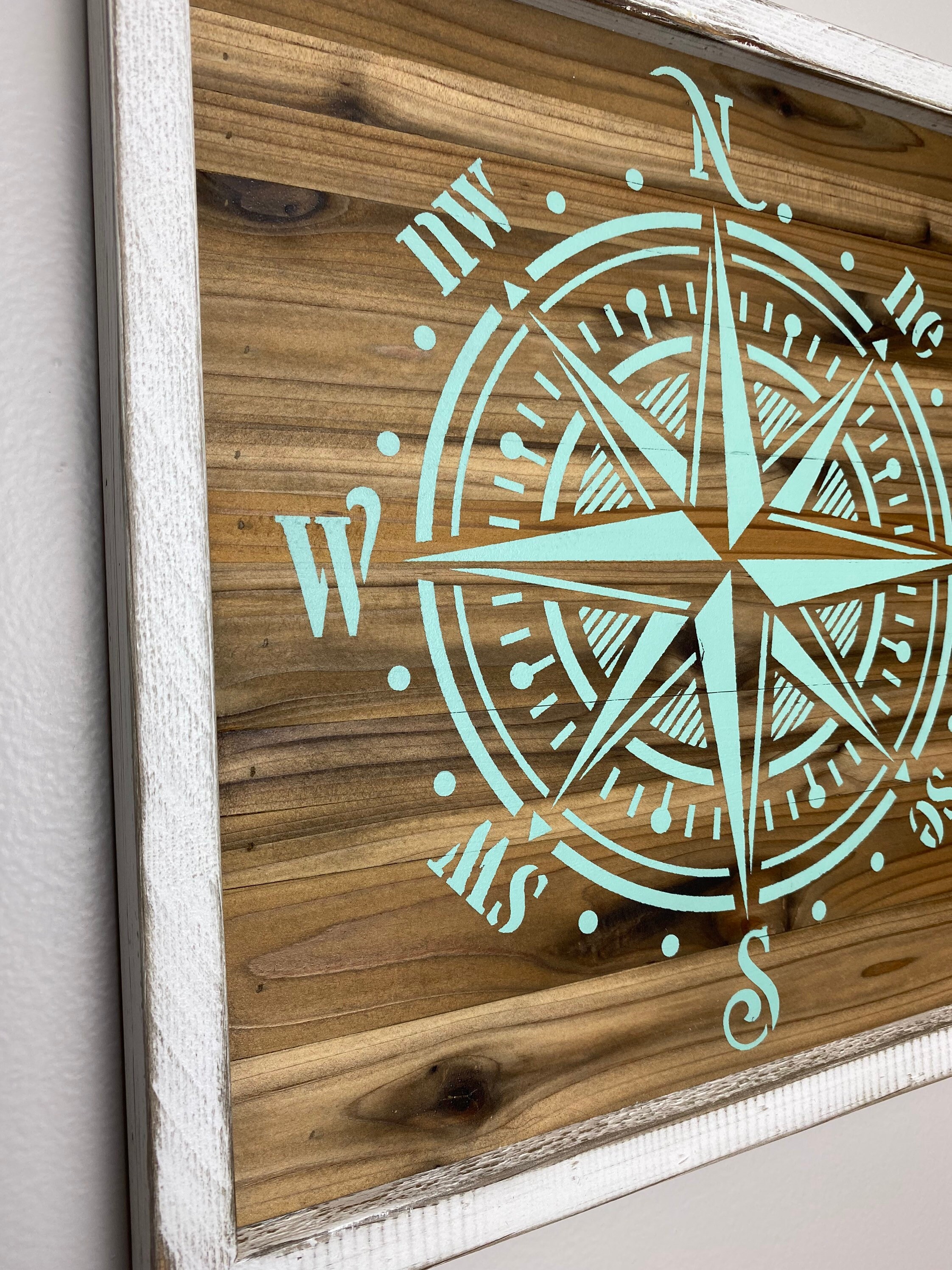 Compass Reclaimed Wood Wall Decor Home Decor Boho | Etsy