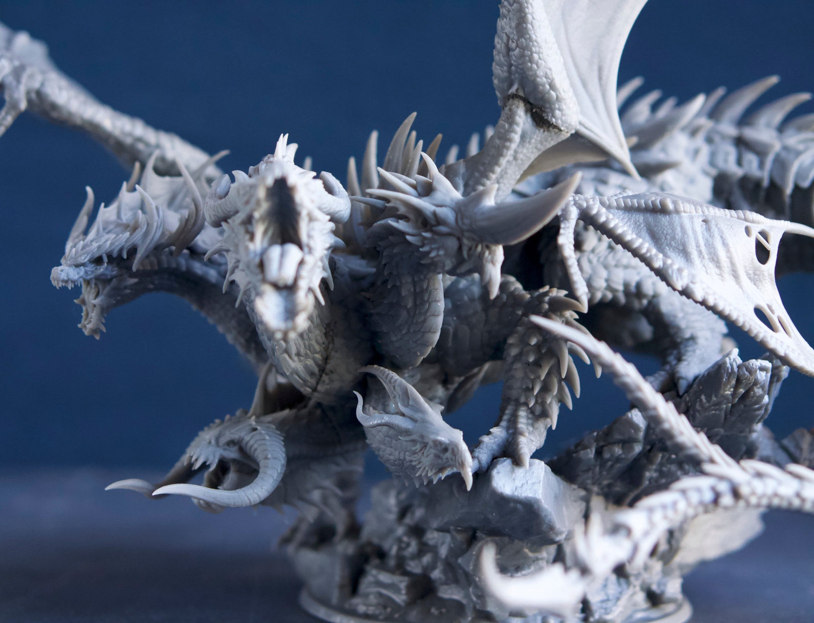 Tiamat 5 Heads With 4 Wings Lord of the Print D&D Dungeons Etsy