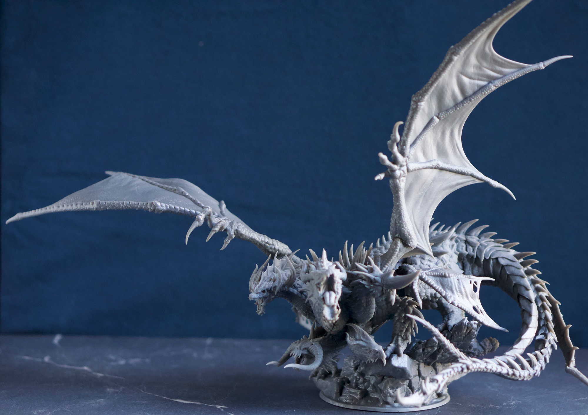 Tiamat 5 Heads With 4 Wings Lord of the Print D&D Dungeons Etsy Singapore