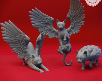Tressym - Yasashii Kyojin Studio - Mini résine imprimée pour jeux sur table, Donjons et Dragons, Pathfinder et autres RPG