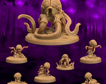 Hive Mind and Eldritch Brains -  Eldritch Lodge - Dragon Trappers Lodge - 3d printed resin minis for Dungeons and Dragons, and other TTRPG's