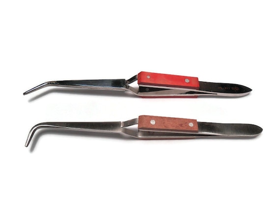 Anti-Static Soldering Tweezers With Fiber Grips & Serrated Tips – Precision Electronics Tool