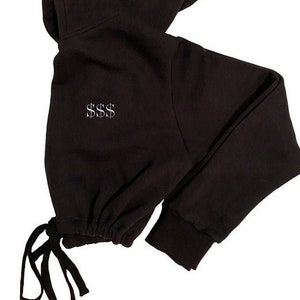 Kapuzenpullover mit Dollarzeichen und verstellbarer Taille